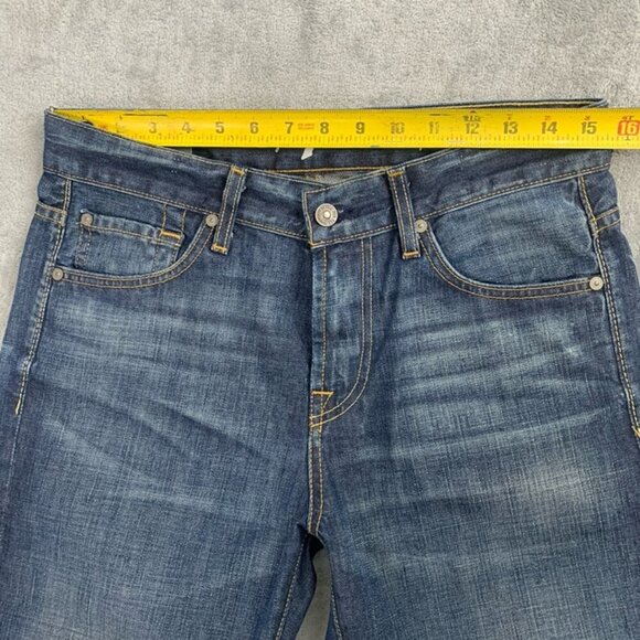7 For All Mankind Jeans Mens 30x30” Austyn Dark Blue Denim Straight Leg Casual - Picture 7 of 12